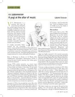 A Yogi at the Altar of Music Lakshmi Sreeram