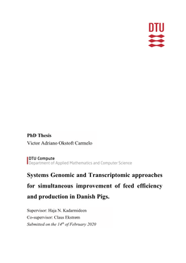 Systems Genomic and Transcriptomic Approaches for Simultaneous Improvement of Feed Efficiency and Production in Danish Pigs