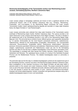 92 Sinemurian Biostratigraphy of the Tannscharten Section Near Reichraming (Lower Jurassic, Schneeberg Syncline, Northern Calcar
