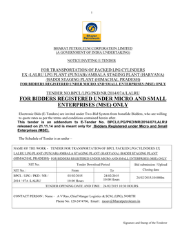 Bharat Petroleum Corporation Limited (A Government of India Undertaking)