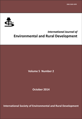International Society of Environmental and Rural Development Institute for the Advanced Study of Sustainability