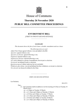 1 Thursday 26 November 2020 PUBLIC BILL