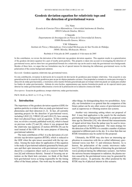 Geodesic Deviation Equation for Relativistic Tops and the Detection of Gravitational Waves