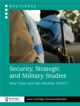 Security, Strategic and Military Studies 2010/11