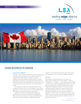 Doing Business in Canada