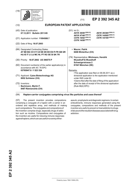 Hapten-Carrier Conjugates Comprising Virus Like Particles and Uses Thereof