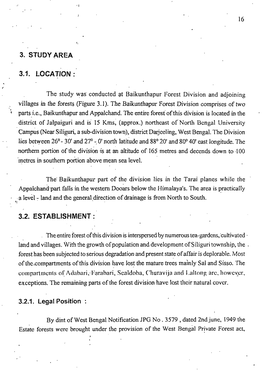 Baikunthapur Forest Division and Adjoining Villages in the Forests (Figure 3.1)