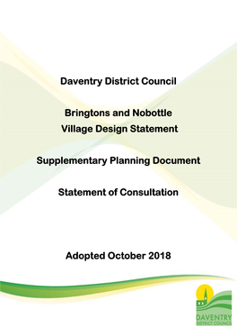 Daventry District Council Bringtons and Nobottle Village Design