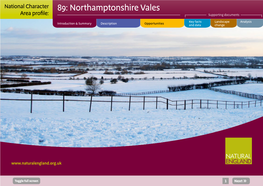89: Northamptonshire Vales Area Profile: Supporting Documents