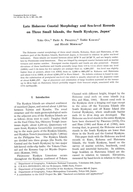 Late Holocene Coastal Morphology and Sea-Level Records on Three