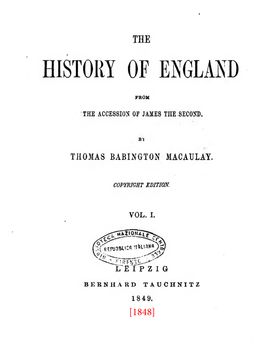 The History of England from the Accession of James the Second By