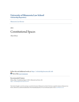 Constitutional Spaces Allan Erbsen