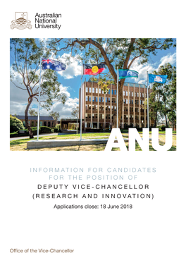 DEPUTY VICE-CHANCELLOR (RESEARCH and INNOVATION) Applications Close: 18 June 2018