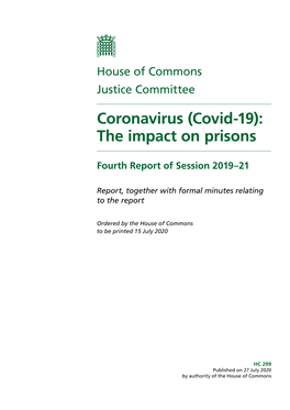 Covid-19): the Impact on Prisons