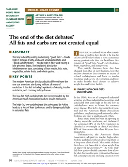 The End of the Diet Debates? All Fats and Carbs Are Not Created Equal