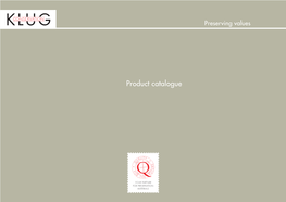 Product Catalogue KLUG‘S Expertise