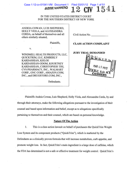 Case 1:12-Cv-01541-VM Document 1 Filed 03/01/12 Page 1 of 51 Case 1:12-Cv-01541-VM Document 1 Filed 03/01/12 Page 2 of 51