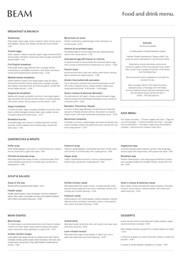 Food and Drink Menu