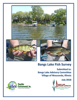 Bangs Lake Fish Report 2018