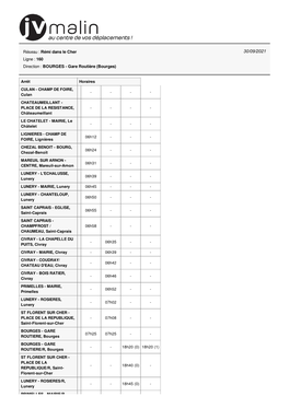 Arrêt Horaires CULAN