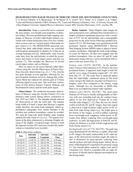 HIGH-RESOLUTION RADAR IMAGES of MERCURY from the 2019 INFERIOR CONJUNCTION. E. G. Rivera-Valentín1, S. S. Bhiravarasu1, H. M. Meyer1, P