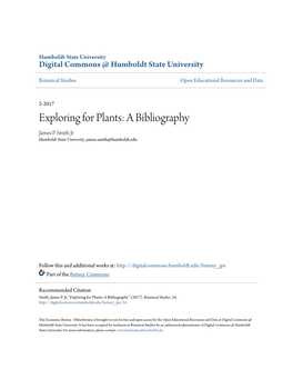 Exploring for Plants: a Bibliography James P