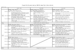 Program the 6Th Annual Meeting (2002)The Japan Public Choice Society