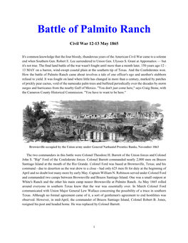 Battle of Palmito Ranch