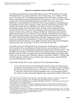 Allgemeine Musikalische Zeitung (1798-1848) Répertoire International De La Presse Musicale ( Copyright © 2009 RIPM Consortium Ltd