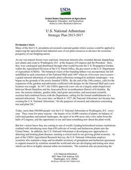 2013-2017 US National Arboretum Strategic Plan