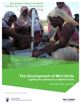 The Development of Mini-Grids Lighting the Pathway to a Brighter Future