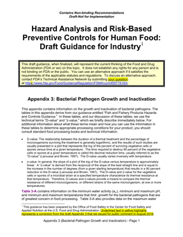 Appendix 3: Bacterial Growth and Inactivation