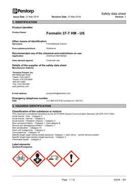 Formalin 37-7 HM - US