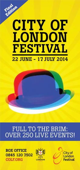 City of London Festival 22 June - 17 July 2014
