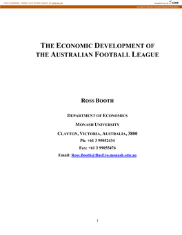 The Economic Development of the Australian Football League