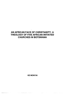 A Theology of Five African Initiated Churches in Botswana