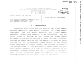 Basis for the Defendants'leas of Guilty to the Following Charging Documents and the Terms of the Plea Agreements: EXHIBIT DJW - 5.2.1 ELECTRONICALLY Page 2 of 79