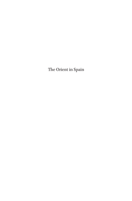 The Orient in Spain Numen Book Series