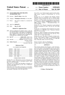 United States Patent (19) 11 Patent Number: 5,925,634 Olney (45) Date of Patent: *Jul