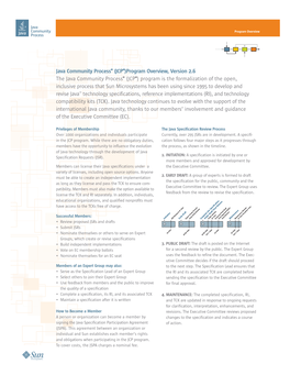 Java Community Processsm (JCPSM)Program Overview