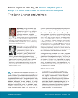 The Earth Charter and Animals