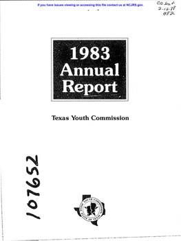 Texas Youth Commission '--.~~~------I I I