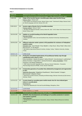 Program of the Oral Presentations (PDF)