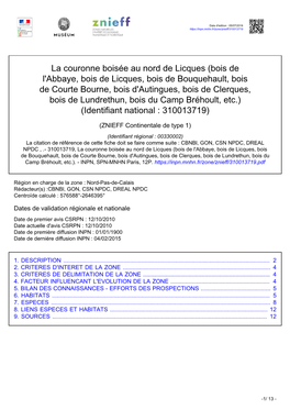 Bois De L'abbaye, Bois De Licques, Bois De Bouquehault, Bois De Courte Bourne, Bois D'au