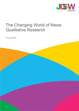 The Changing World of News: Qualitative Research