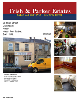 96 High Street Glynneath Neath Neath Port Talbot. SA11 5AL £99,950