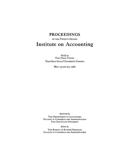 Institute on Accounting