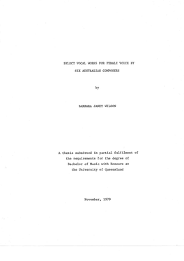 A Thesis Submitted in Partial Fulfilment of the University of Queensland