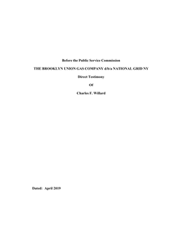 Before the Public Service Commission the BROOKLYN UNION GAS