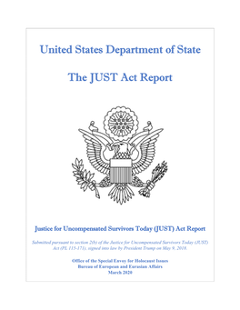 State Department Releases JUST Act Report